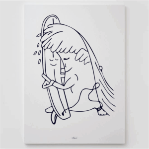 Art Poster Dancing Longboard